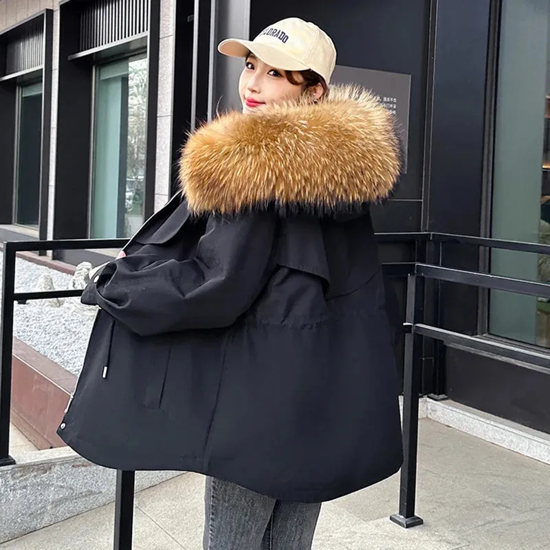 100% Real Fur Collar Women Raccoon Fur Scarf Warm Scarves Natural Fur Trim For Hood Man Coat Parkas Jackets Shawl Universal Down