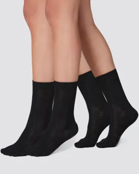 2-Pack Billy Bamboo Socks Black