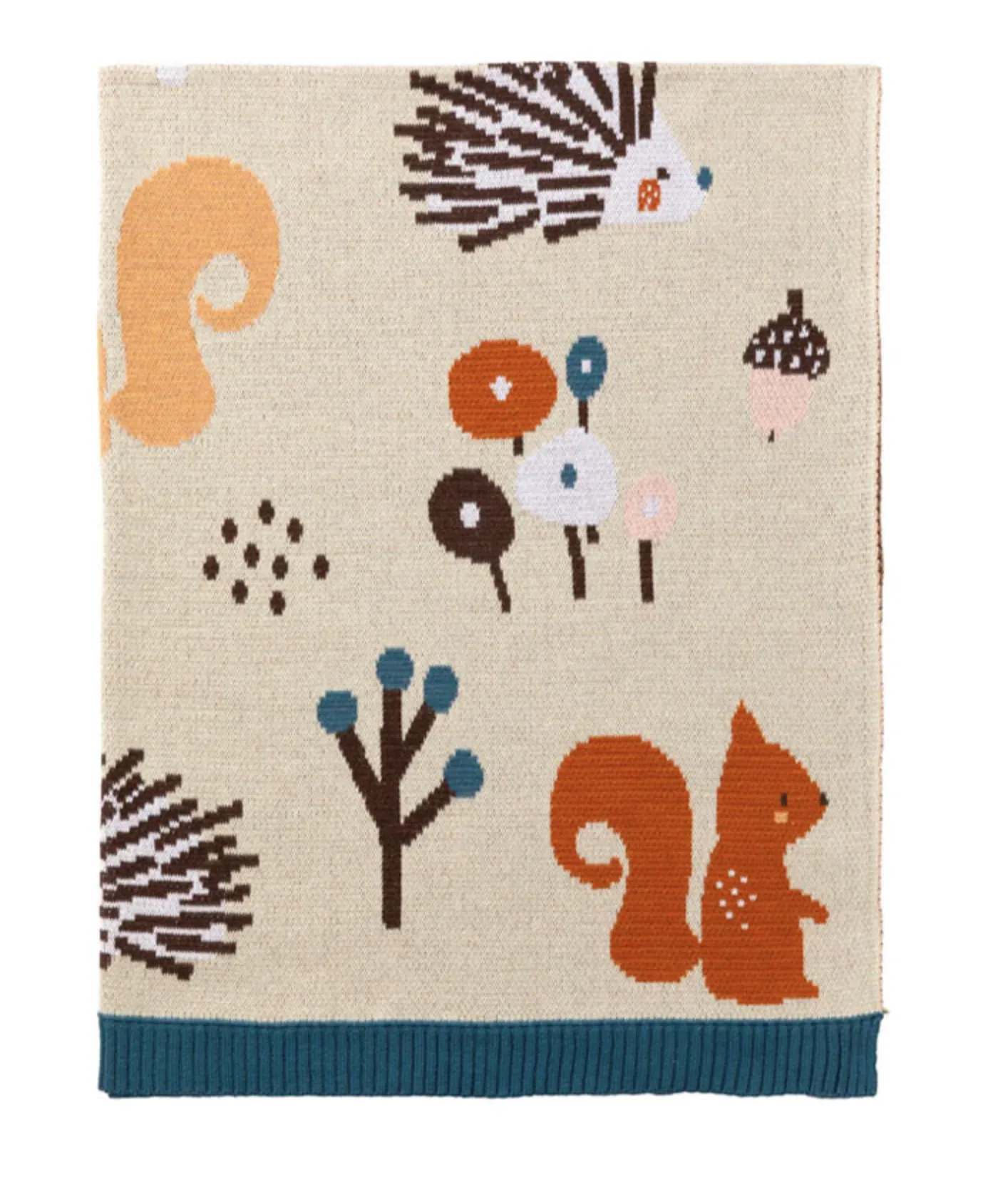 2 piece Forest Cotton Knit Baby Blanket & Matching Swaddle Wrap