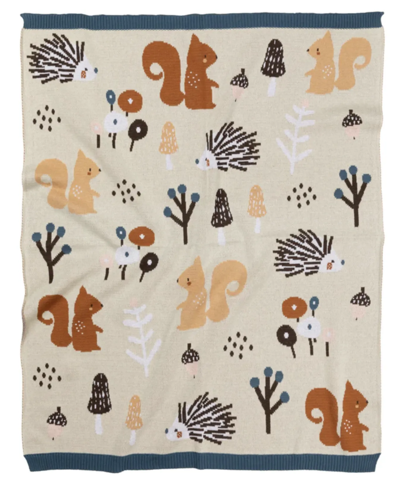 2 piece Forest Cotton Knit Baby Blanket & Matching Swaddle Wrap