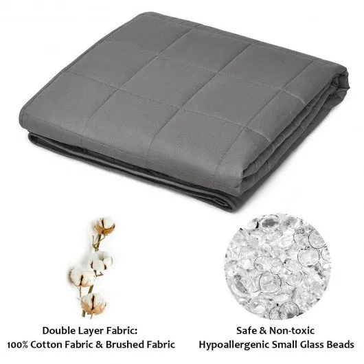 20 lbs 60" x 80" 100% Cotton Weighted Blanket - Gray