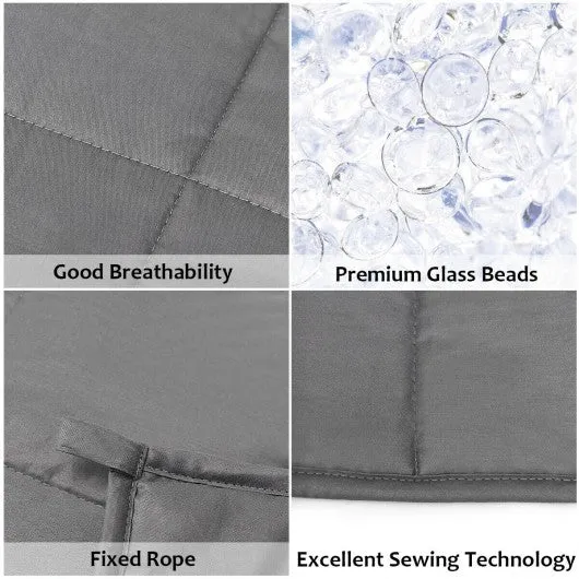 20 lbs 60" x 80" 100% Cotton Weighted Blanket - Gray