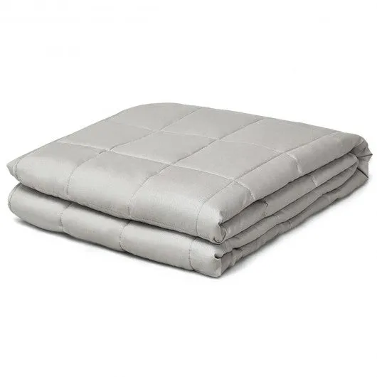 20 lbs 60" x 80" 100% Cotton Weighted Blanket - Light Gray