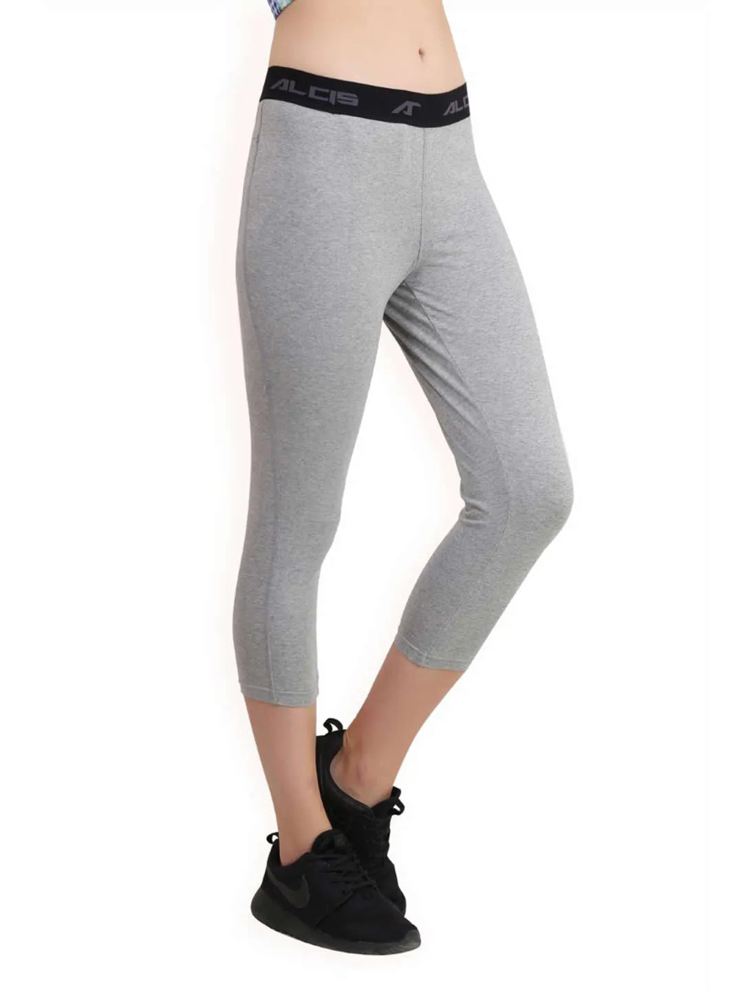 Alcis Womens Solid Grey Legging ALWPA152460