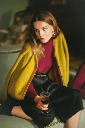 ALEXIOS Turtleneck Bodysuit in Burgundy