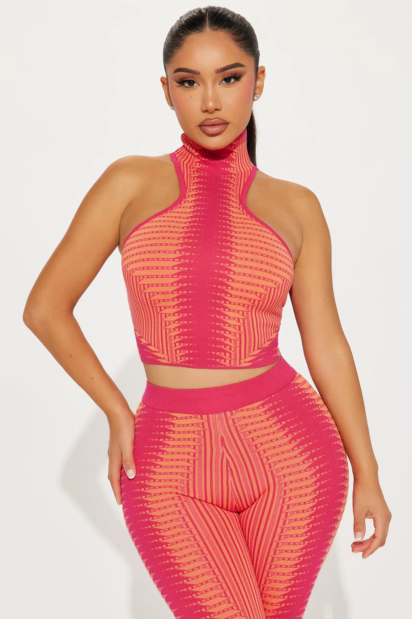 Alicia Legging Set - Orange/combo