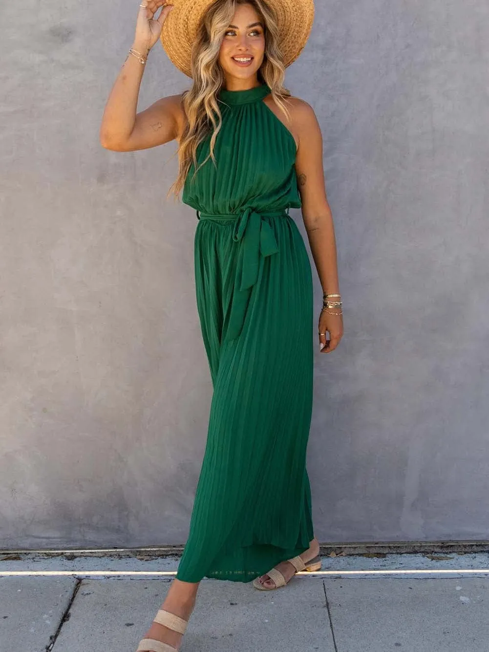 All-Occasion Pleated Jumpsuit