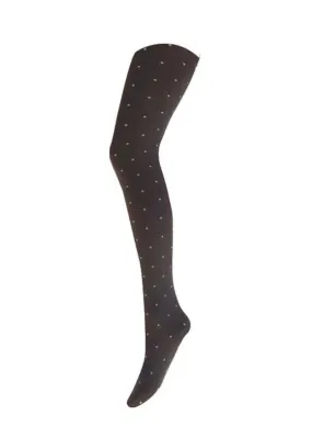 Angnes brown dot tights - Brown Dot