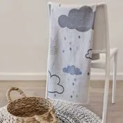 Baby Boys Girls Clouds Cotton Gift Boxed Blanket in Blue or Pink