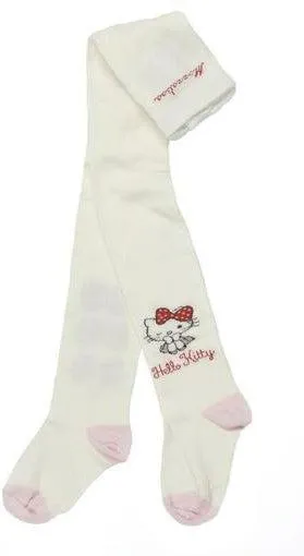 Baby Girls Cream & Pink Tights