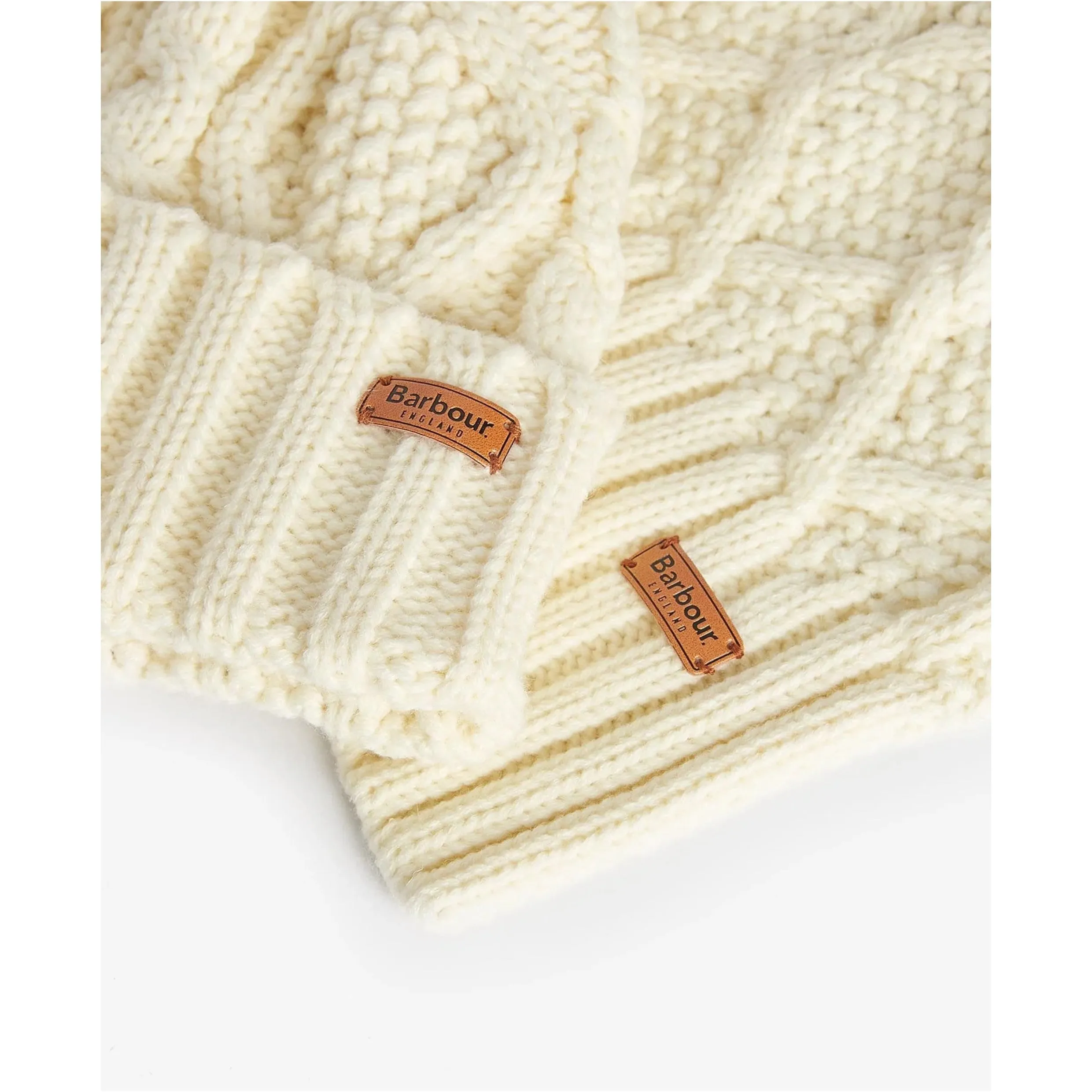 Barbour Ridley Beanie & Scarf Gift Set in Cream LGS0075CR11