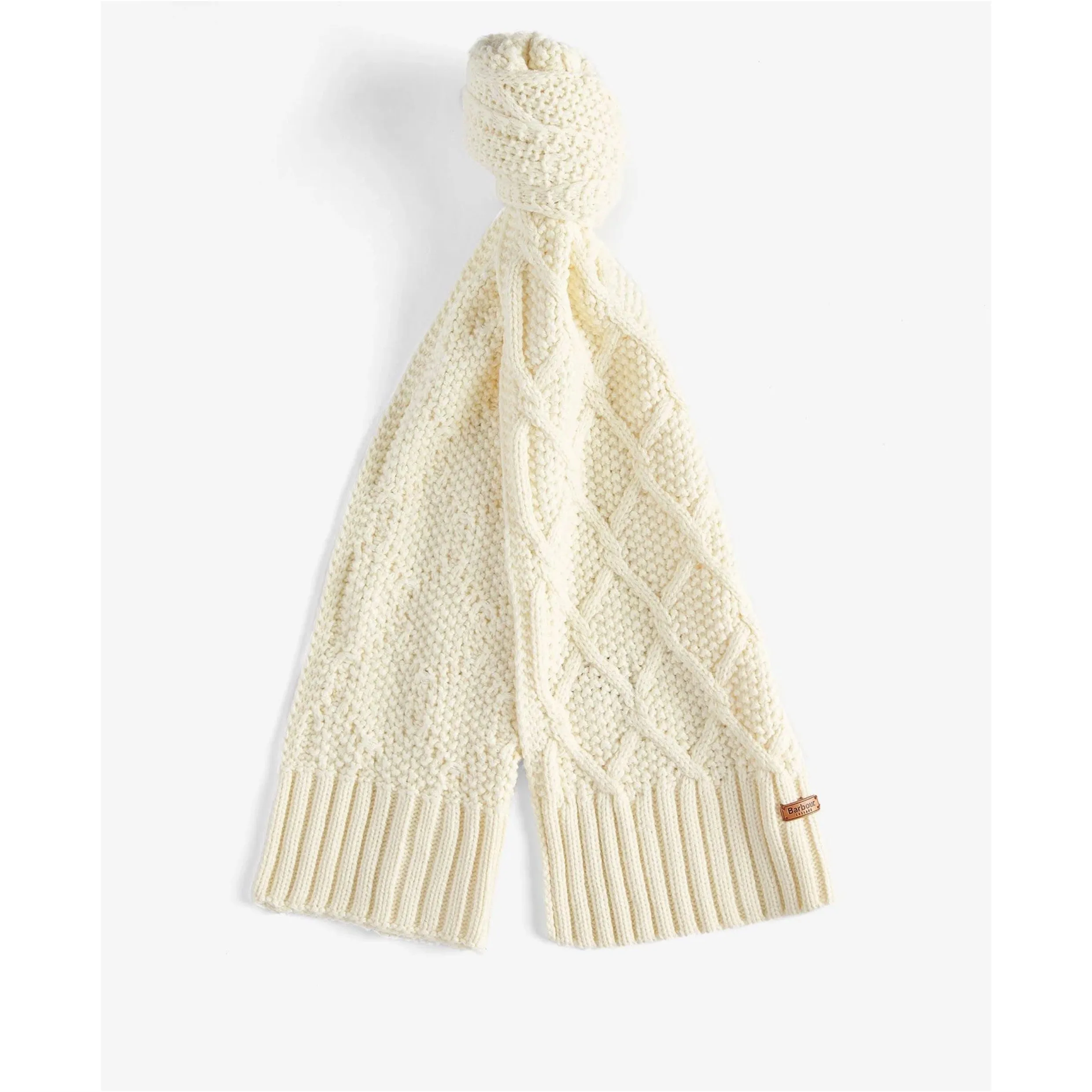 Barbour Ridley Beanie & Scarf Gift Set in Cream LGS0075CR11