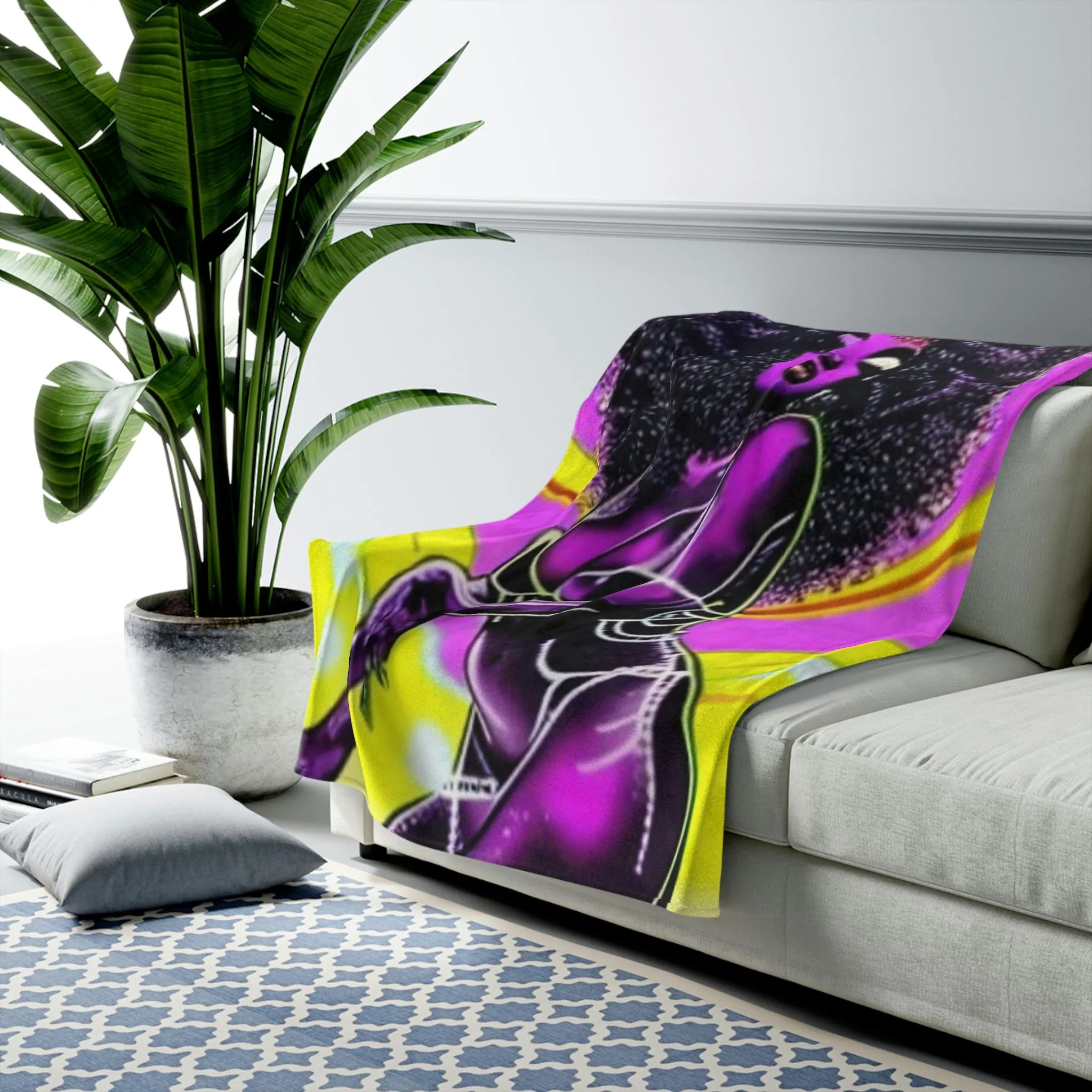 Beautiful Girl Velveteen Plush Blanket