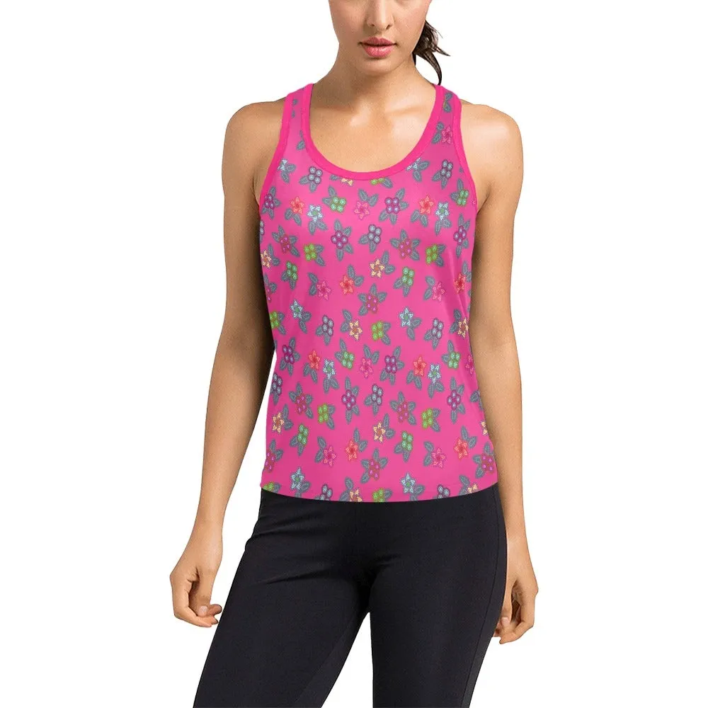 Berry Flowers Women's Racerback Tank Top