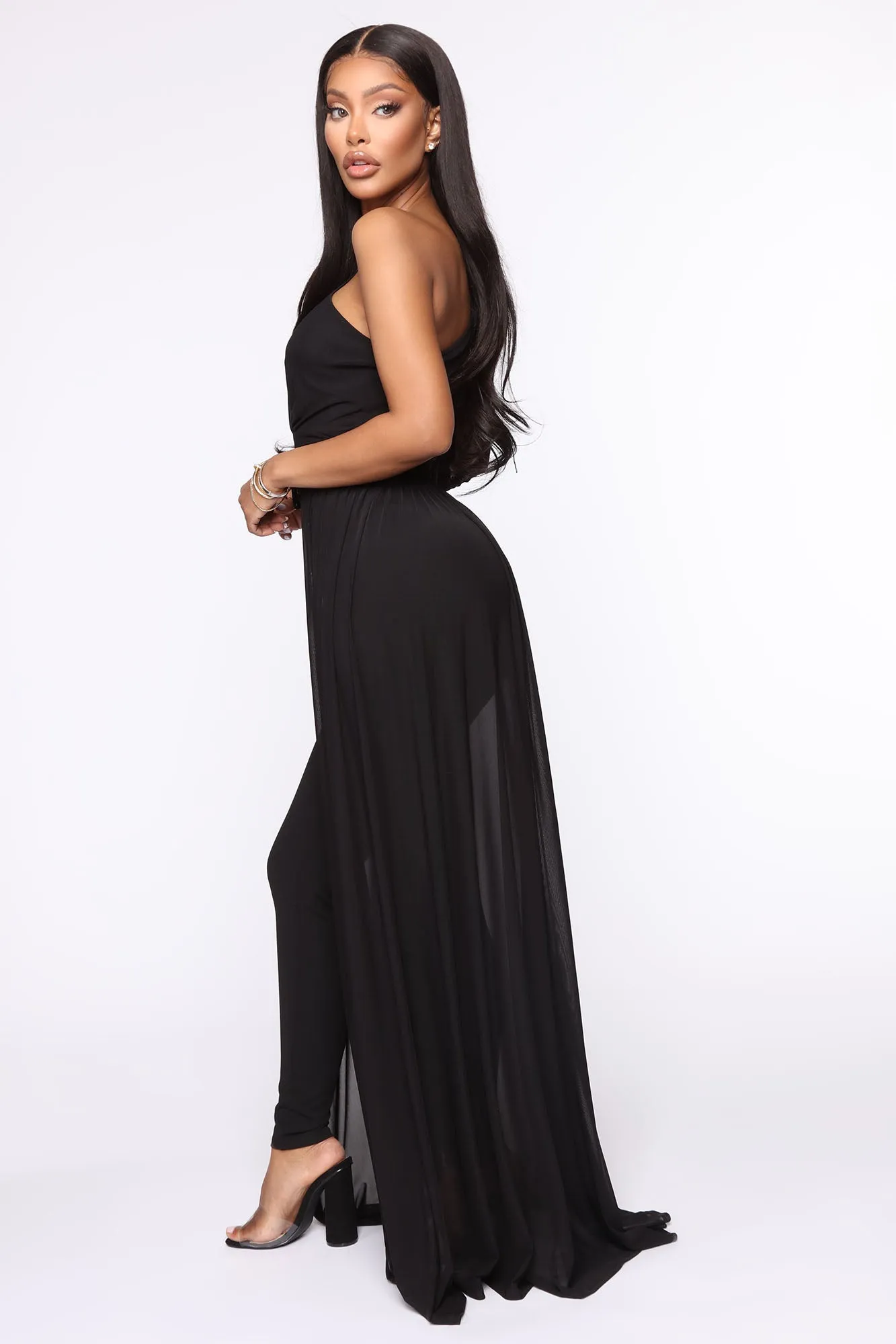 Better Be Sure Mesh Jumpsuit - Black