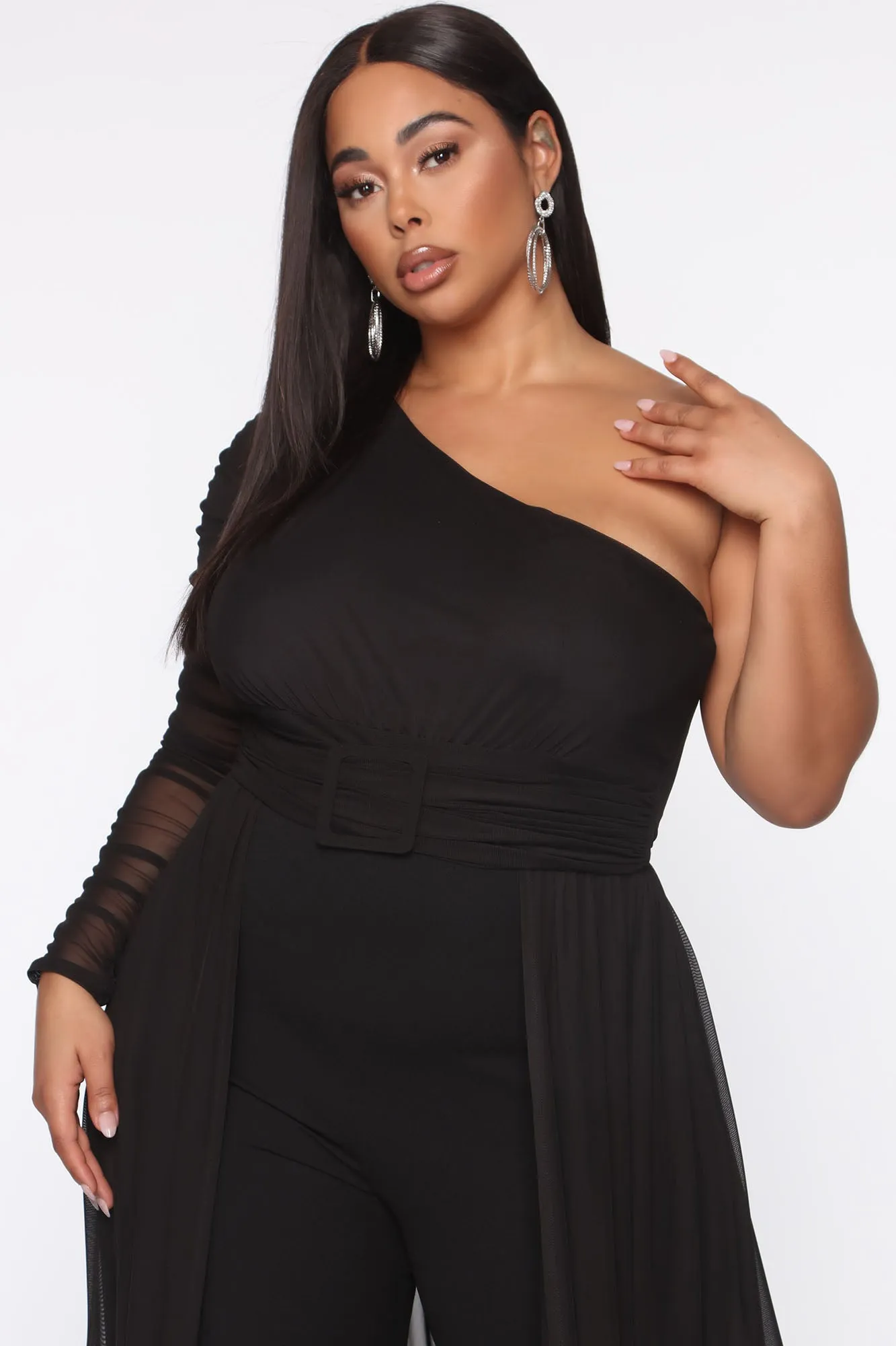 Better Be Sure Mesh Jumpsuit - Black