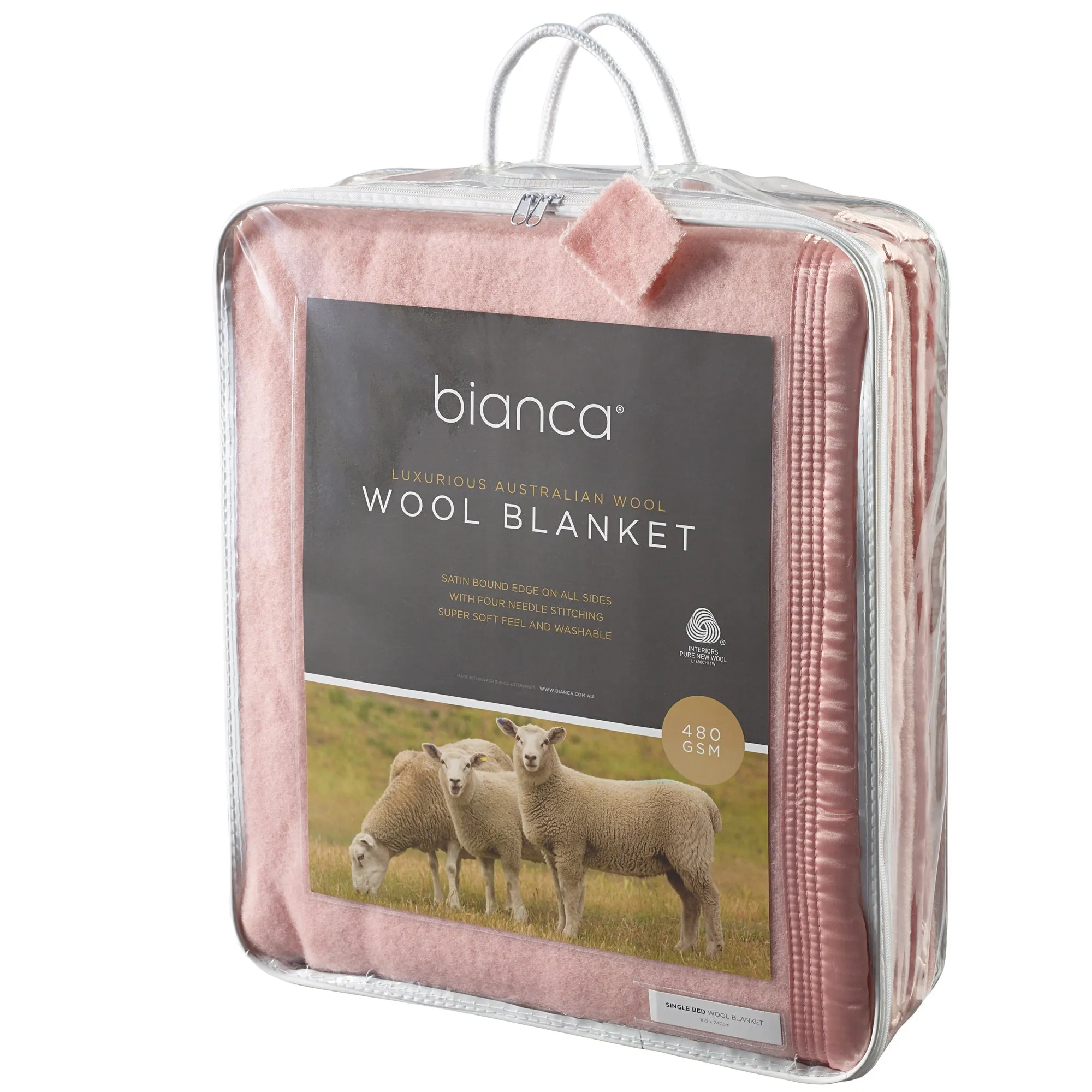 Bianca Australian Wool Blanket - Dusty Pink