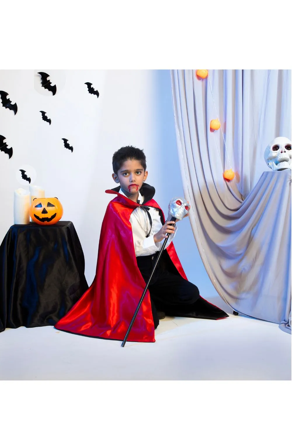 Black And Red Halloween Dracula Theme Play Set Of 4
