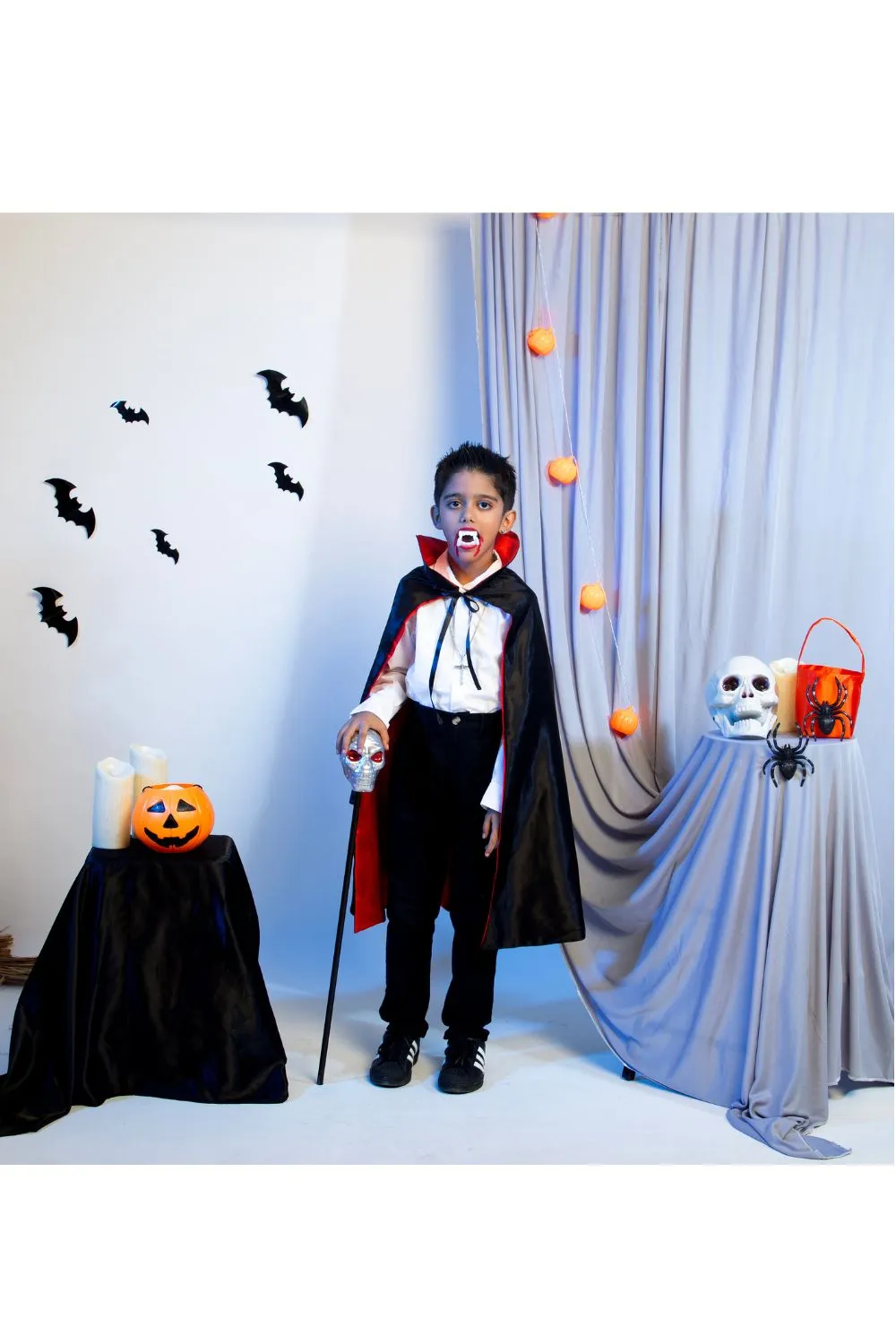 Black And Red Halloween Dracula Theme Play Set Of 4