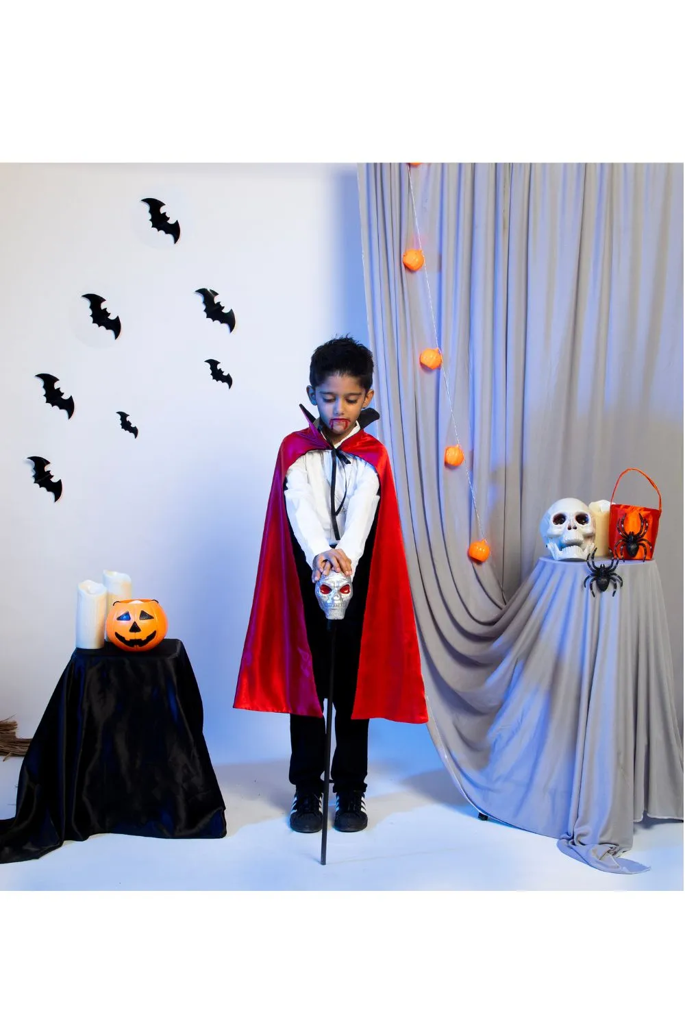 Black And Red Halloween Dracula Theme Play Set Of 4