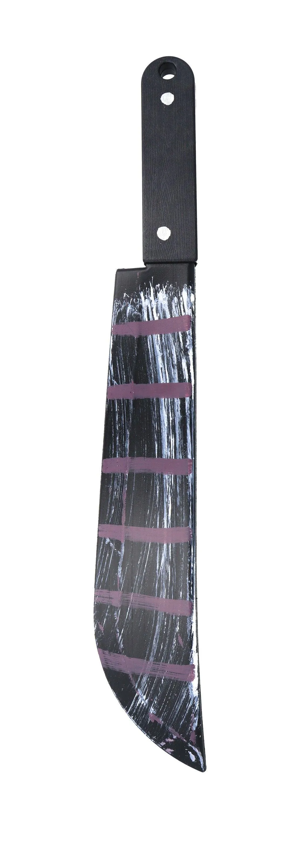 Black Long Dracula Cape with Collar Scream Bleeding Mask Plastic Blood Stained Machete Halloween Scary Dracula Costume