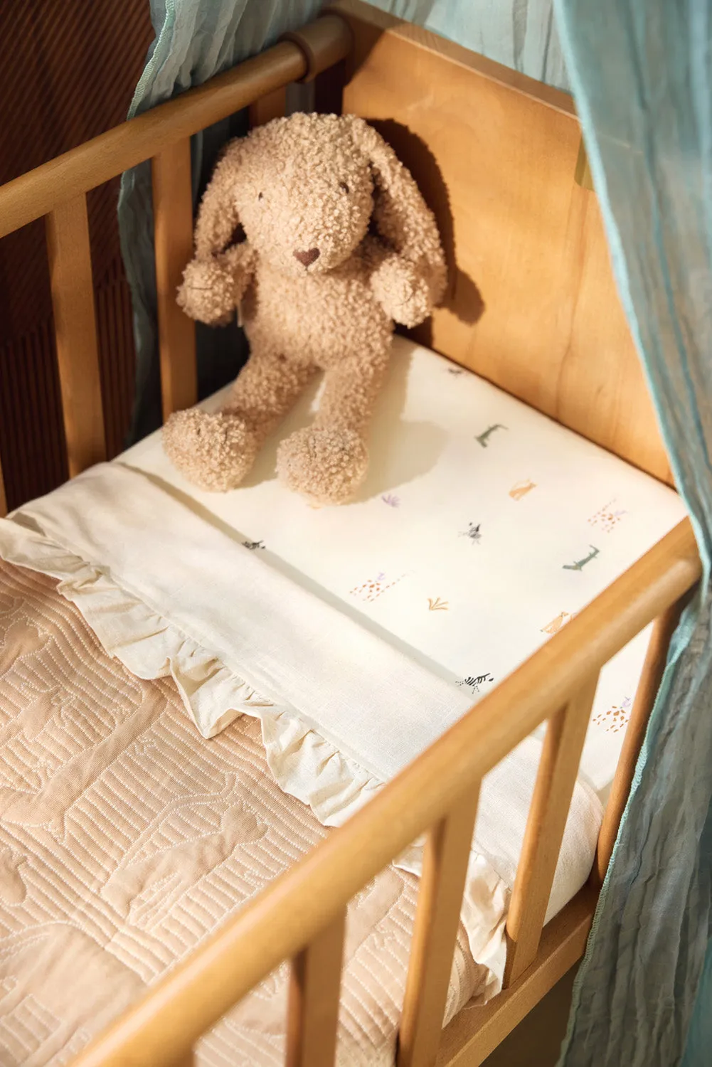 Blanket Cot 100x150cm Jungle Jambo - Biscuit/Oatmeal