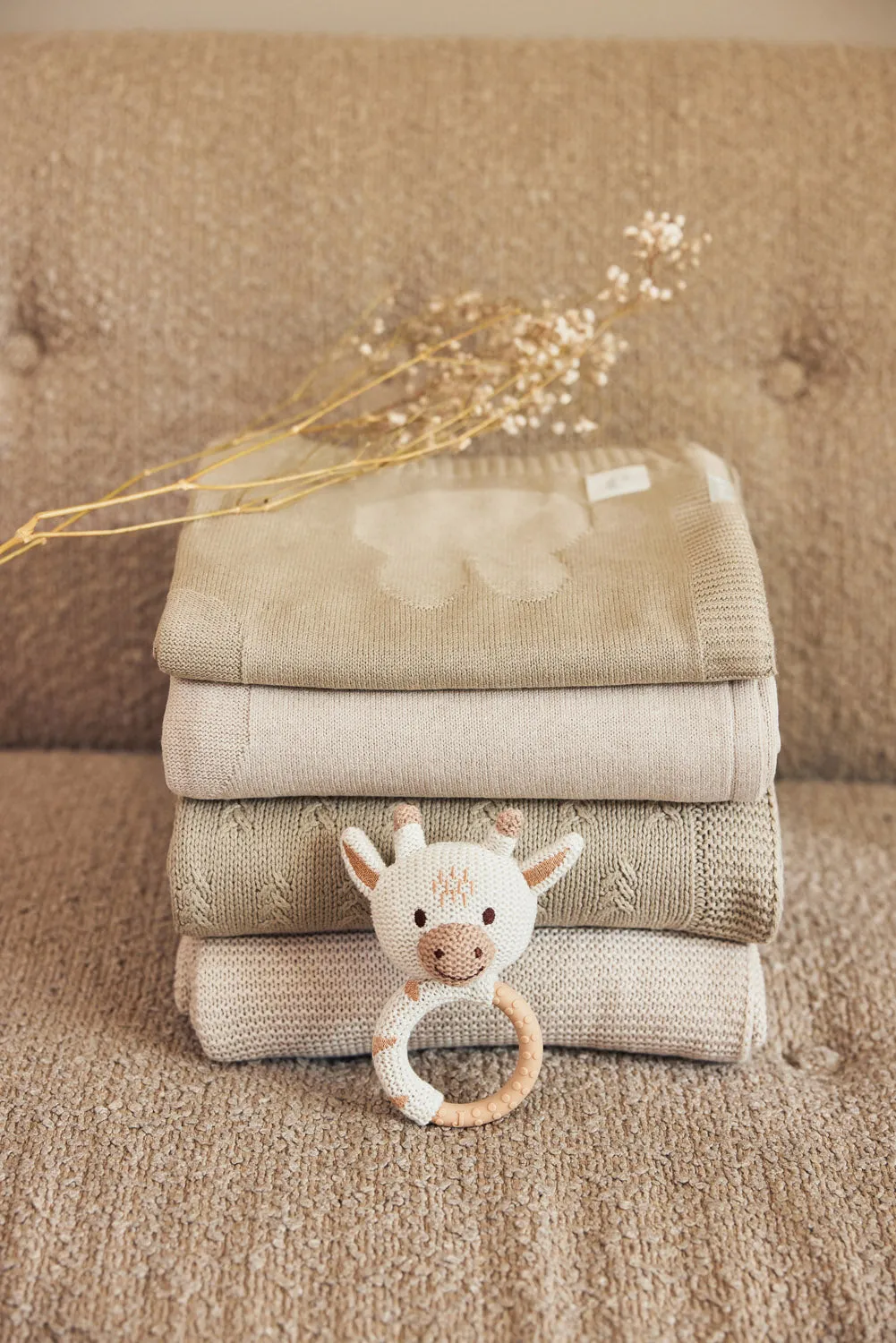 Blanket Cot 100x150cm Miffy - Nougat/Coral Fleece