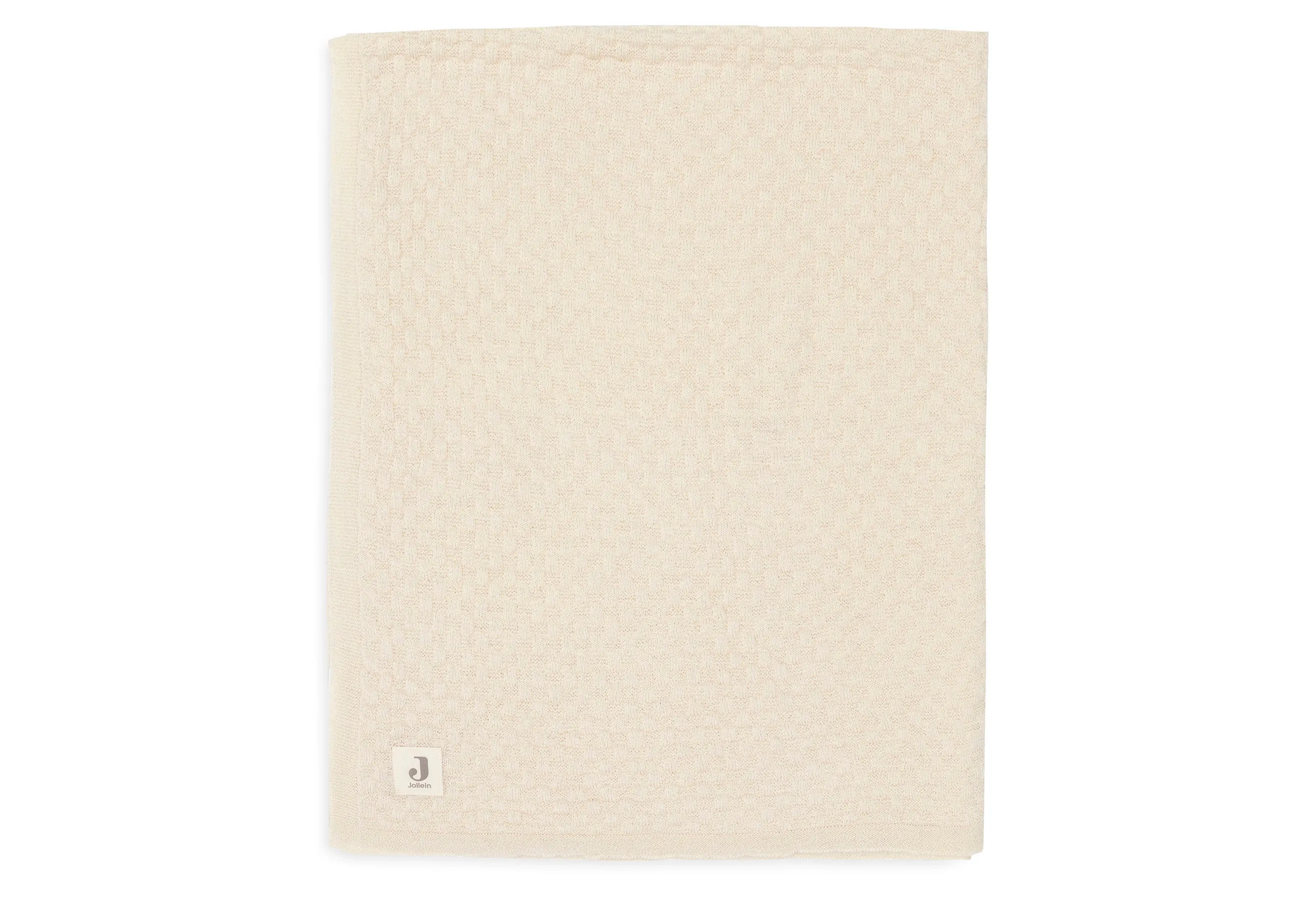 Blanket Cot 100x150cm Weave Knit Merino wool - Oatmeal