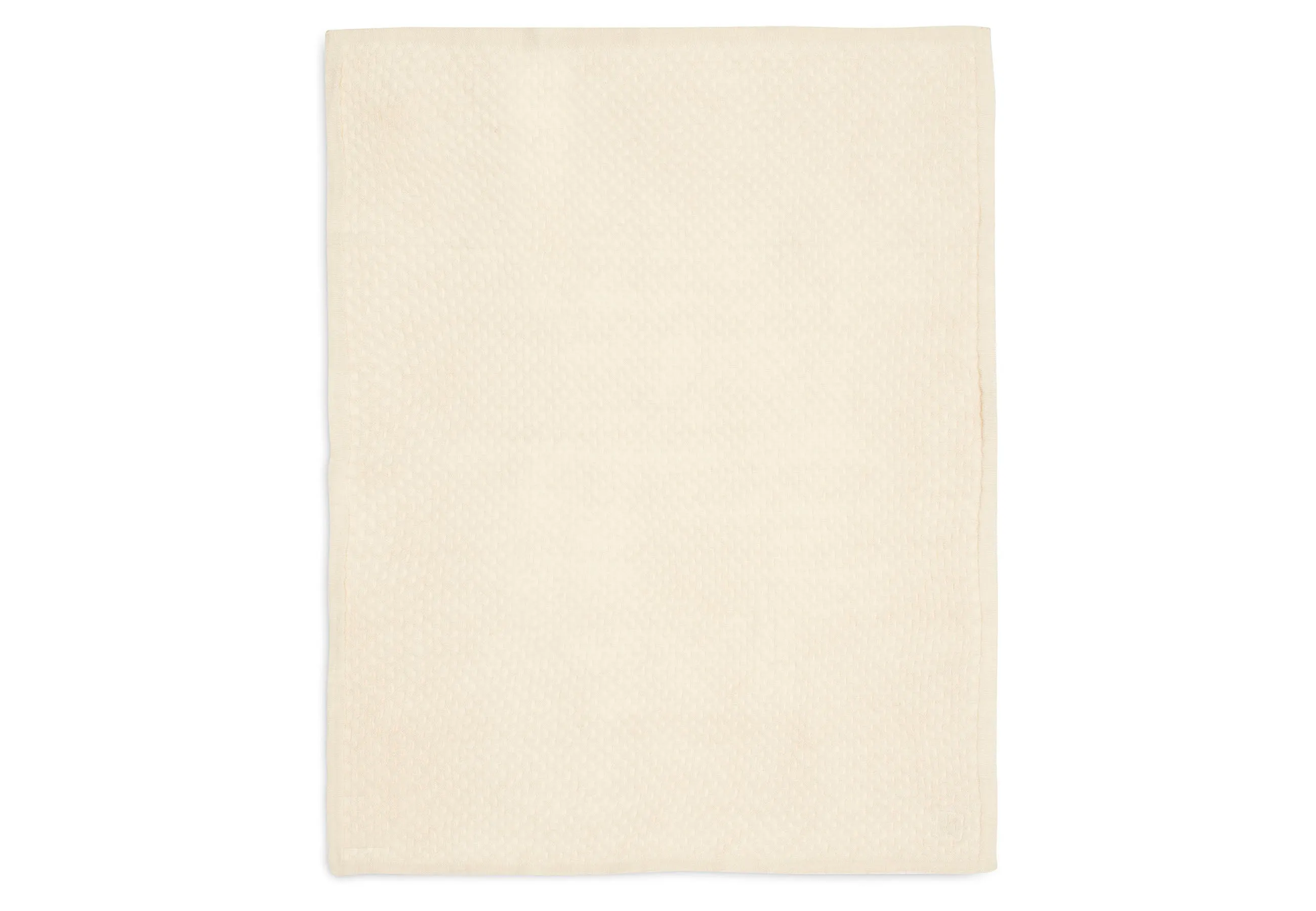 Blanket Cot 100x150cm Weave Knit Merino wool - Oatmeal