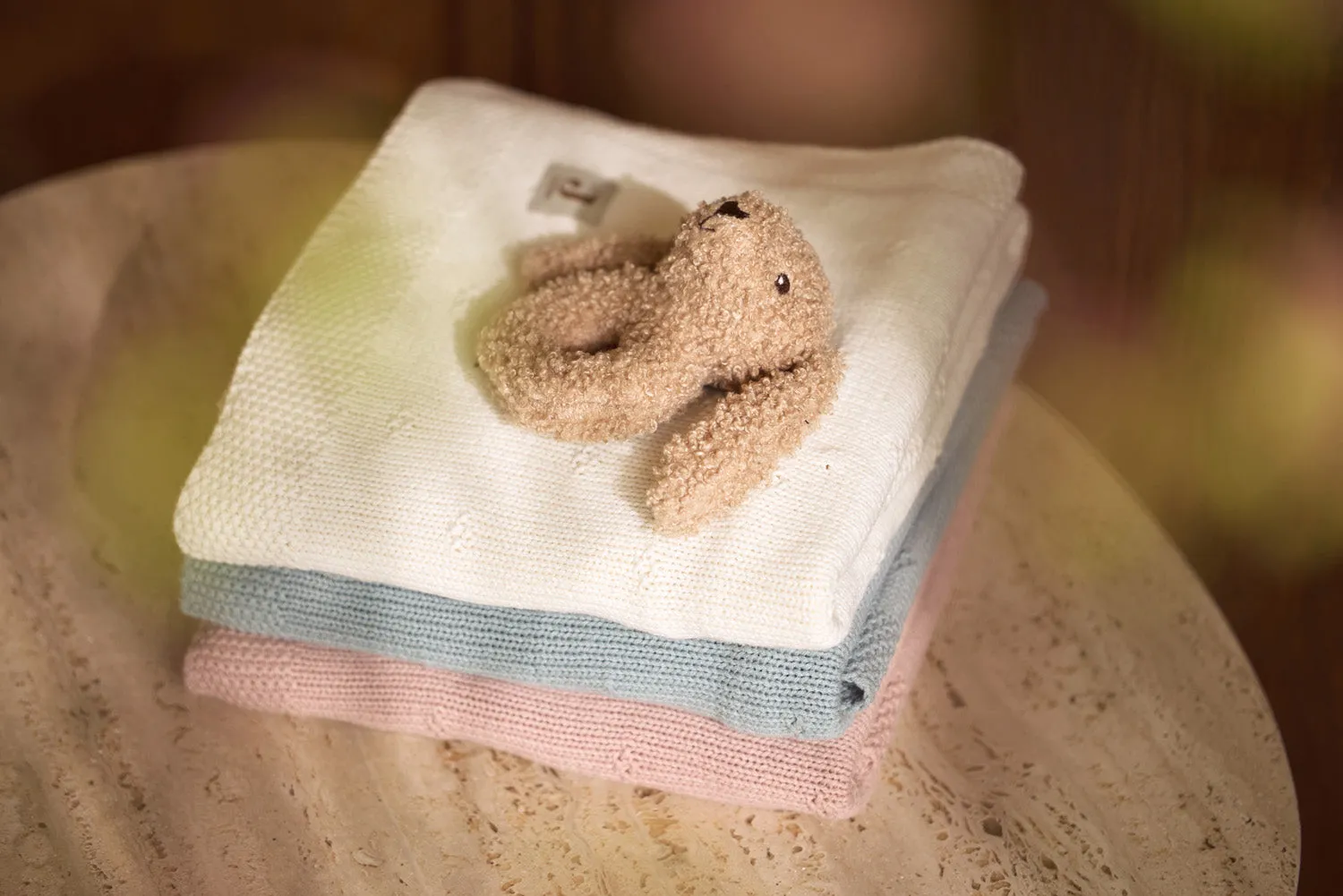 Blanket Cradle 75x100cm Cosy Knit - Sea Green