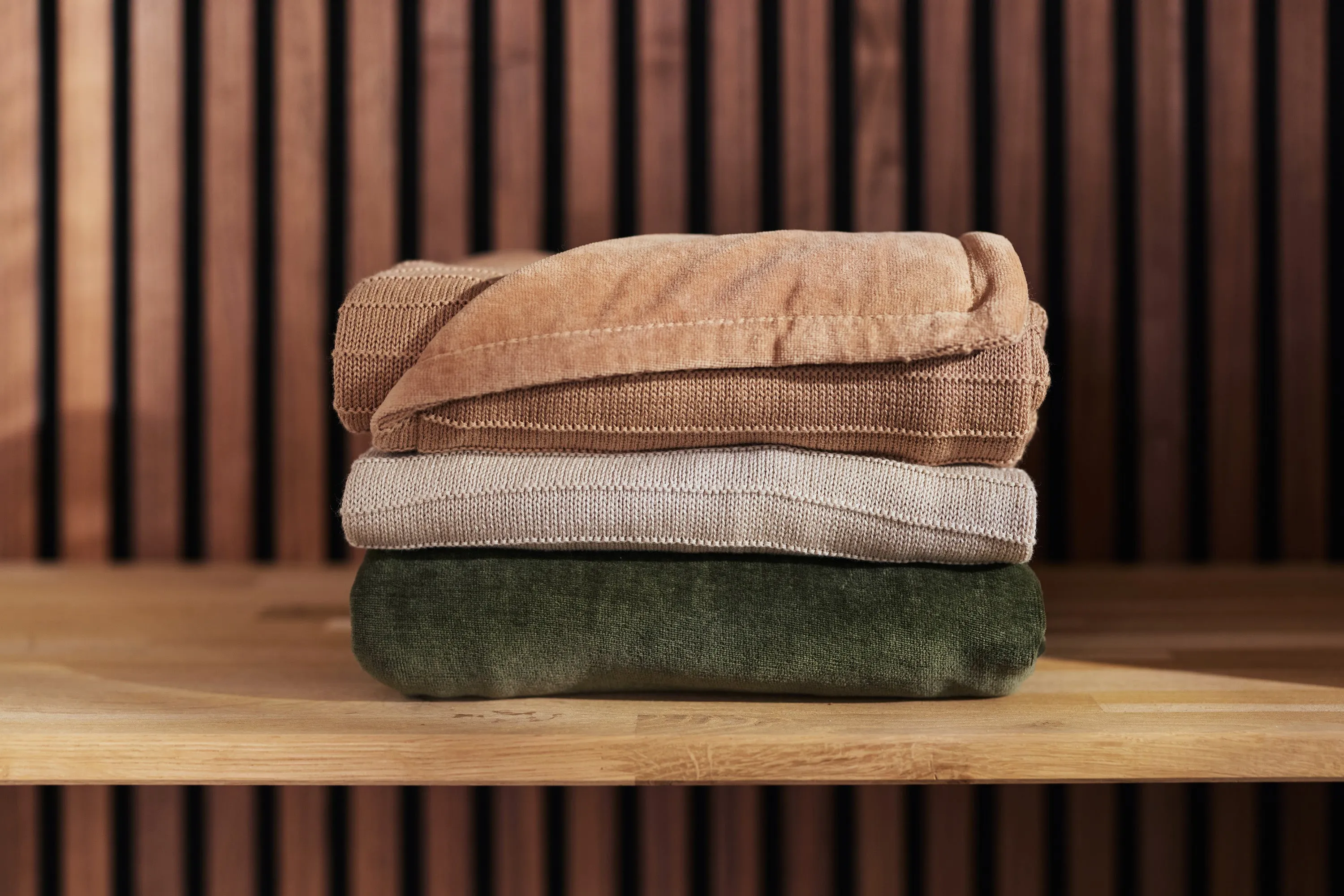 Blanket Cradle 75x100cm Pure Knit - Biscuit/Velvet - GOTS