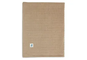 Blanket Cradle 75x100cm Pure Knit - Biscuit/Velvet - GOTS