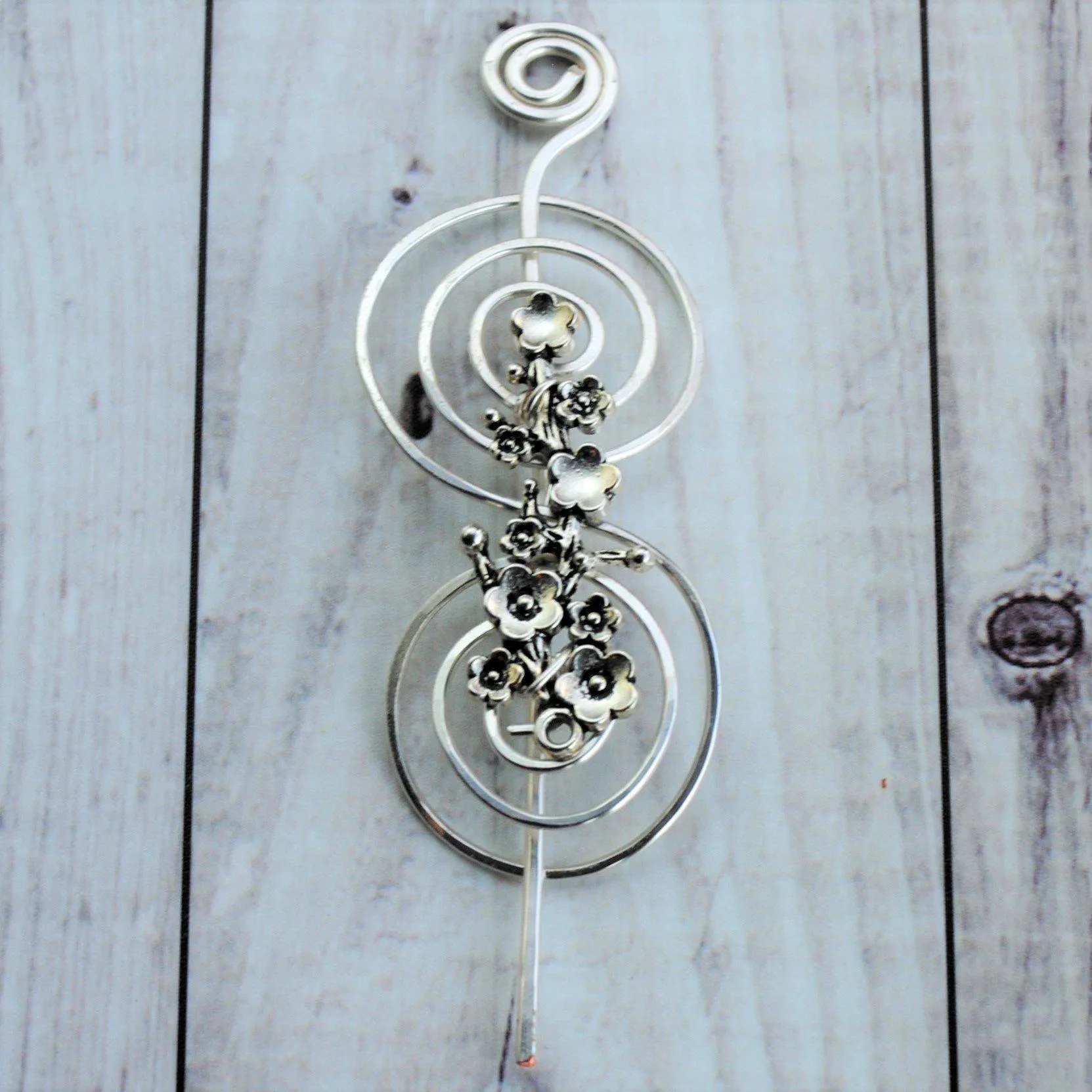 Blossoming Shawl Pin - Charmed Silver