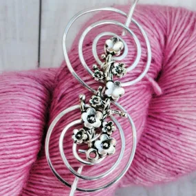 Blossoming Shawl Pin - Charmed Silver