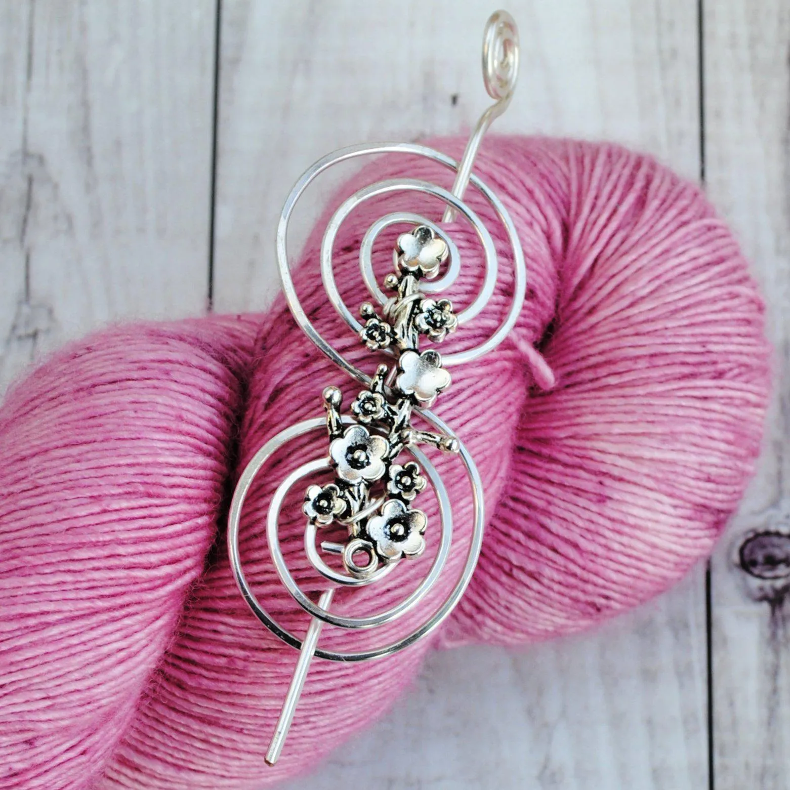 Blossoming Shawl Pin - Charmed Silver