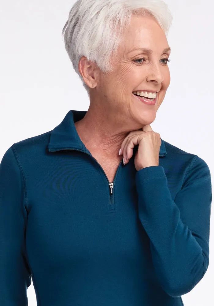 Brooke 1/4 Zip - Real Teal