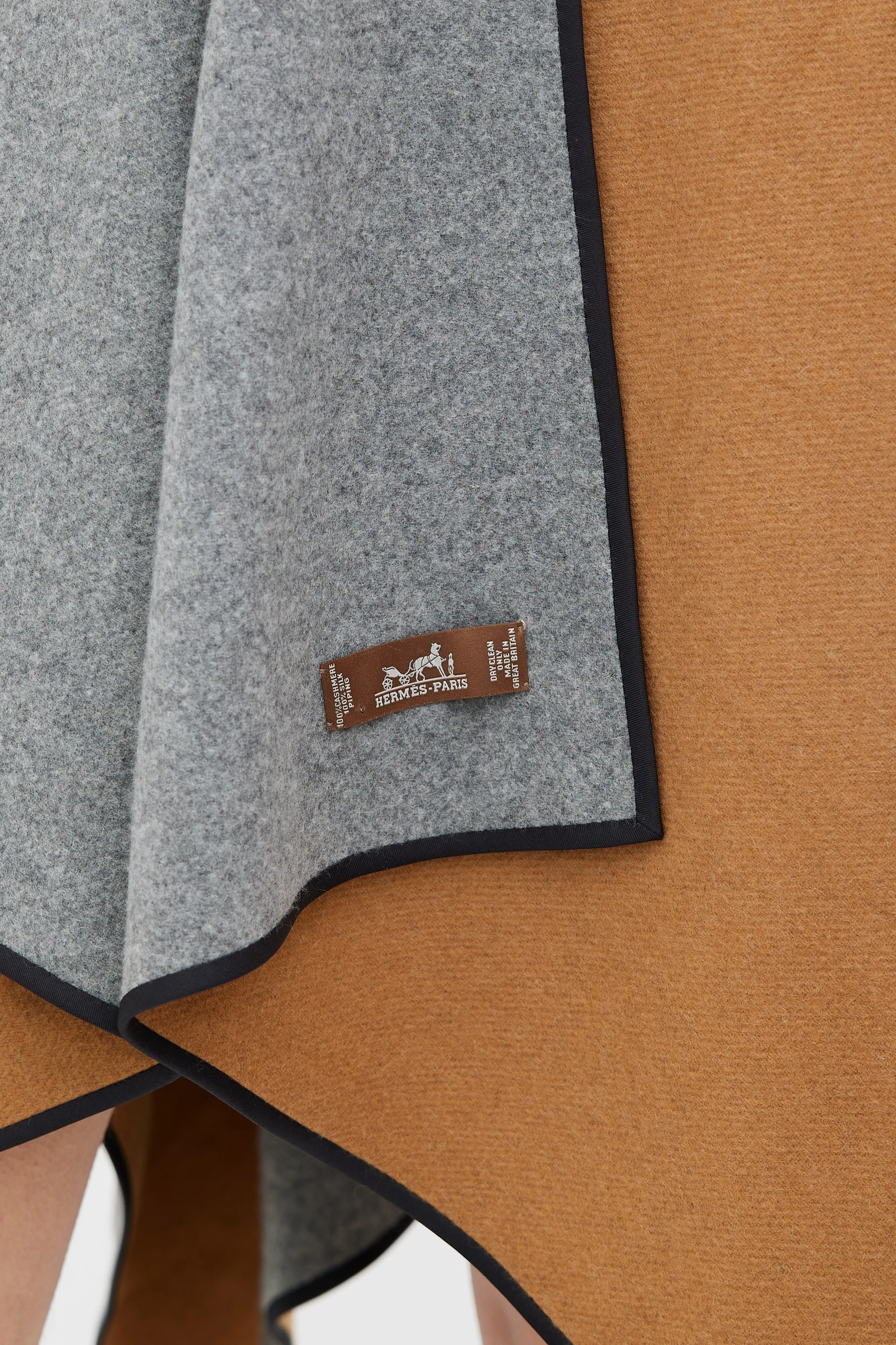Brown & Grey Cashmere Cape