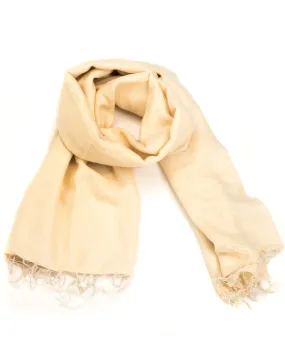 Brushed Woven Shawl in Cream