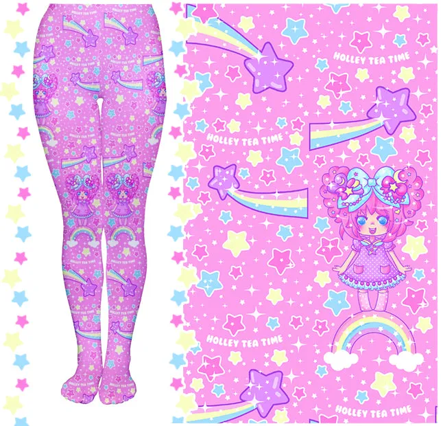 Bubbles Rainbow Land Stars Tights [Made To Order]