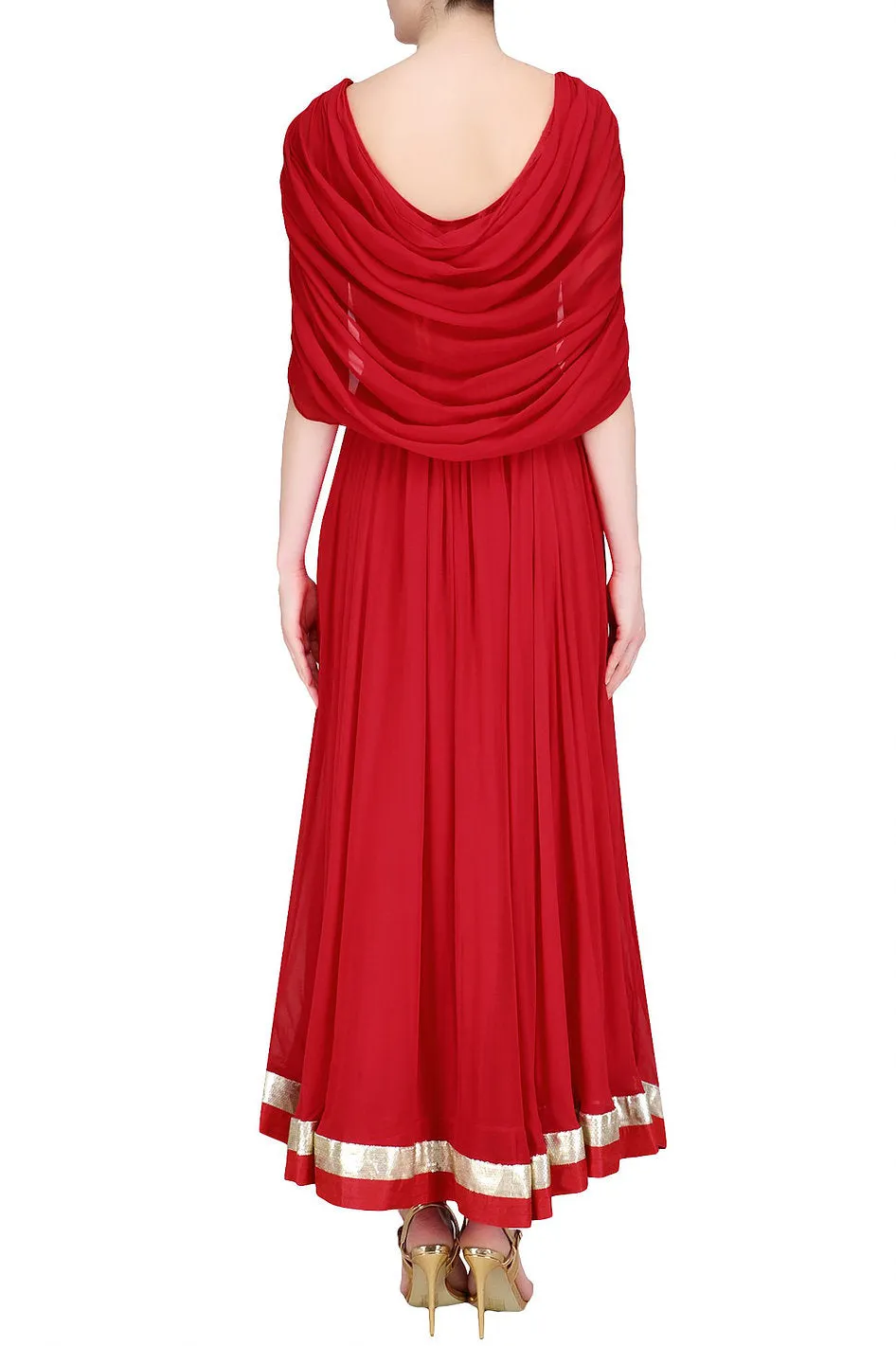 Cape Sleeves Gown