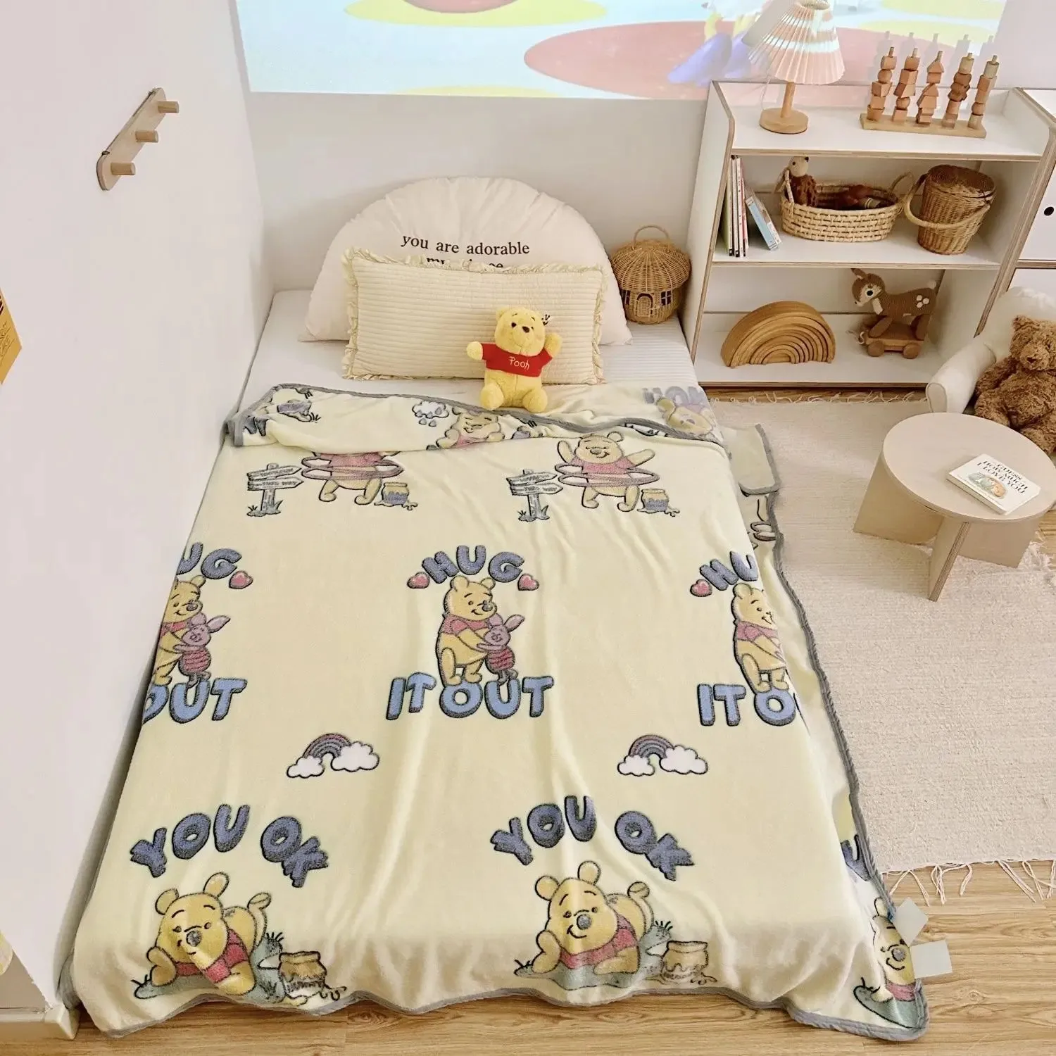 Cartoon Disney Kids Mickey Mouse Snowflake Fleece Blanket Thick Milk Coral Fleece Office Casual Blanket Single Lunch Break Blank (Copy)