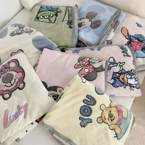 Cartoon Disney Kids Mickey Mouse Snowflake Fleece Blanket Thick Milk Coral Fleece Office Casual Blanket Single Lunch Break Blank (Copy)