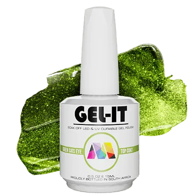 Cat's Eye Non Wipe Top Coat - Green