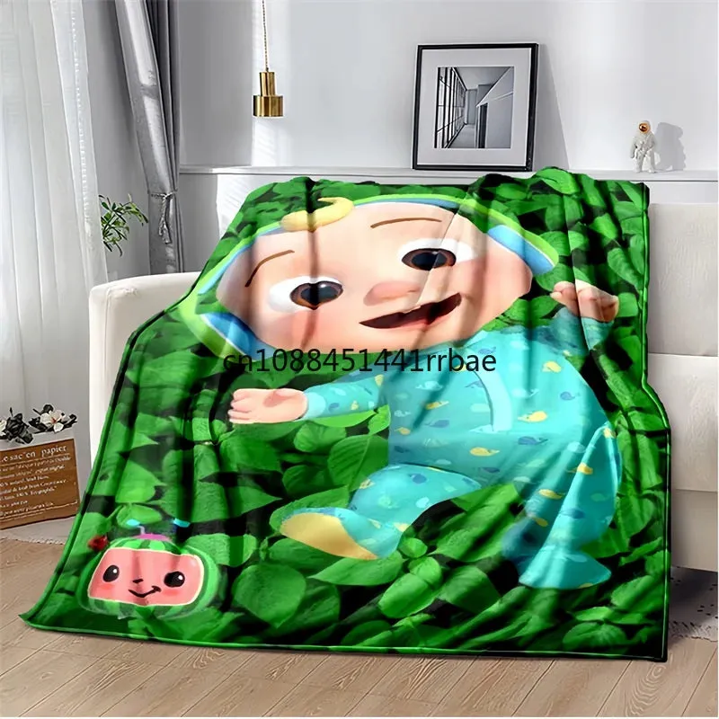 CC-CoComelon Cartoon Printed Blanket Children's Warmblankets Flannel Soft and Comfortable Home TravelBlanket Birthday Gift