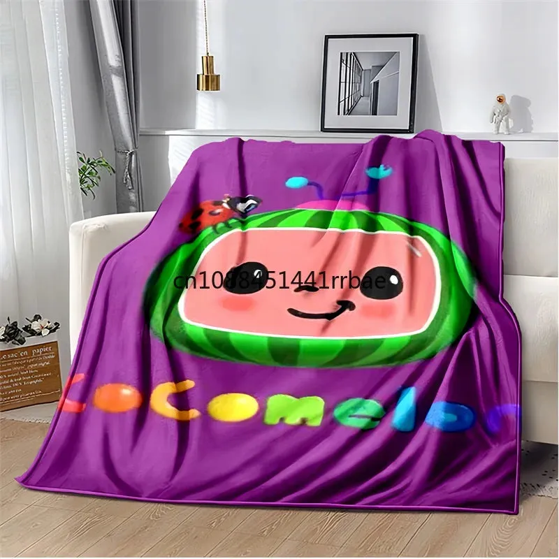 CC-CoComelon Cartoon Printed Blanket Children's Warmblankets Flannel Soft and Comfortable Home TravelBlanket Birthday Gift