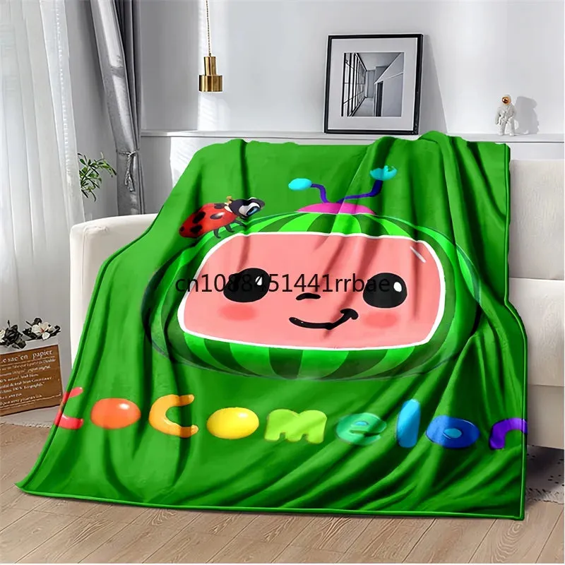 CC-CoComelon Cartoon Printed Blanket Children's Warmblankets Flannel Soft and Comfortable Home TravelBlanket Birthday Gift