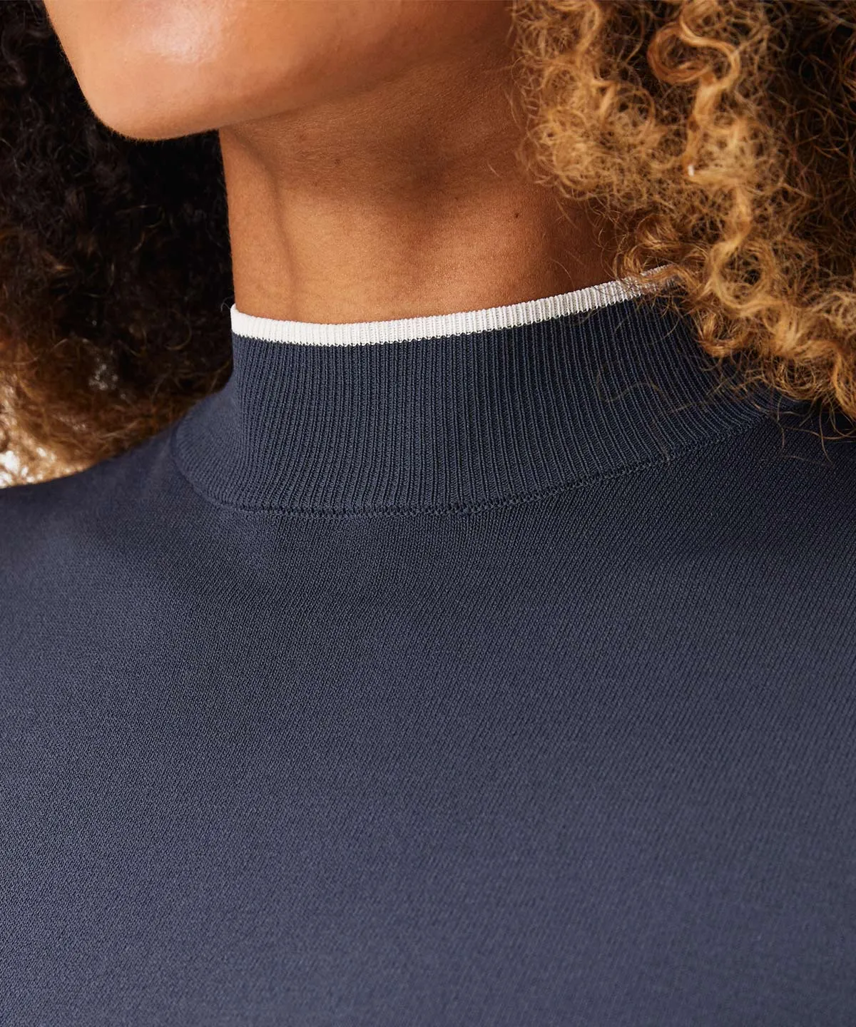 Charcoal Air Mock Neck Top