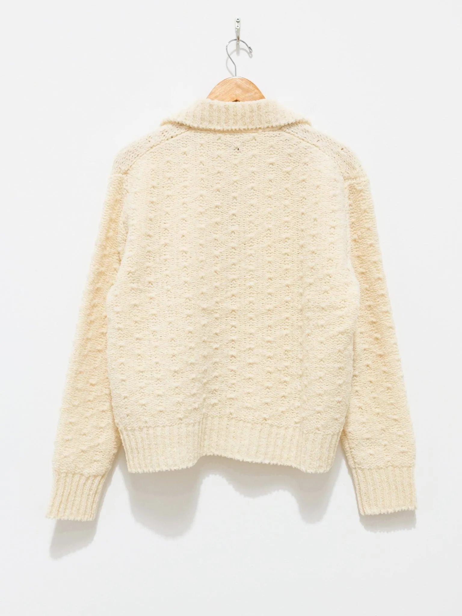 Chenille Yarn Polo - Ivory