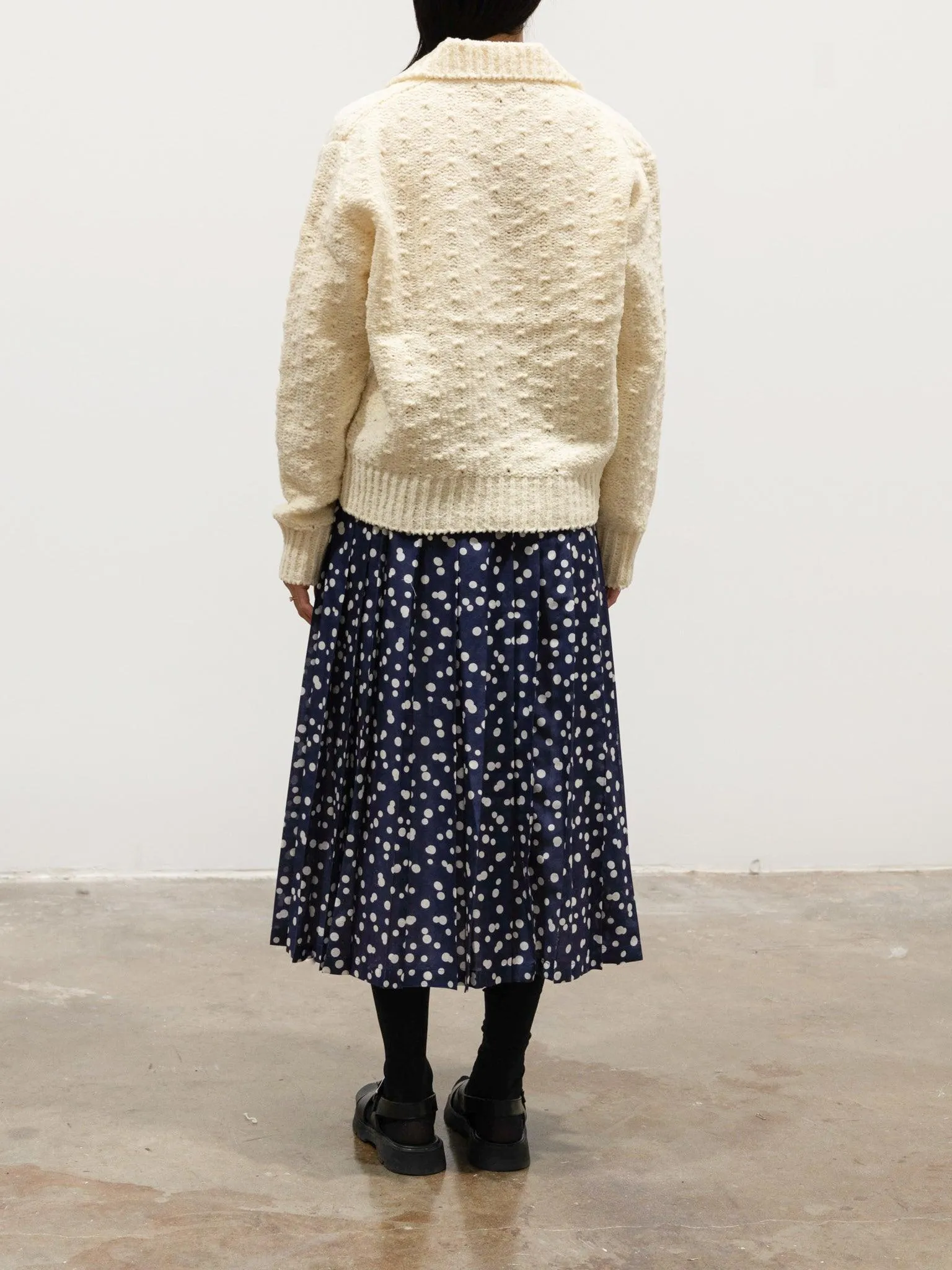 Chenille Yarn Polo - Ivory