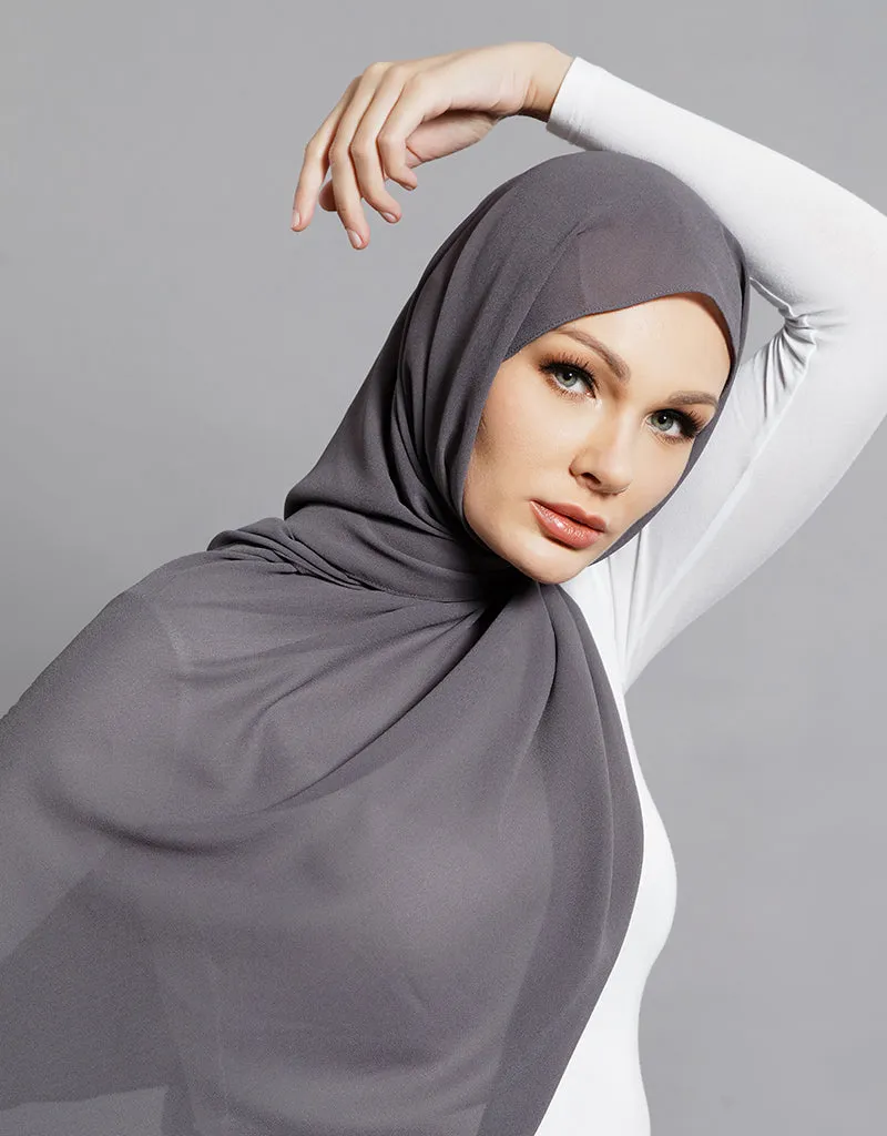 Chiffon Shawl - Shades of Black